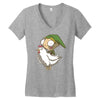 invader link Women's V-Neck T-Shirt