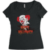 happy halloween clown Women's Triblend Scoop T-shirt