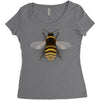realistic bee Women's Triblend Scoop T-shirt