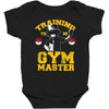 training to be gym master Baby Bodysuit