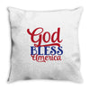 god bless america Throw Pillow