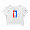 bestaande uit militair Crop Top
