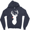 deer skull christmas Zipper Hoodie