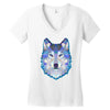 the wolf Women's V-Neck T-Shirt