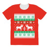 reindeer christmas ugly sweater All Over Women's T-shirt