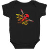 pew pew deadpool Baby Bodysuit