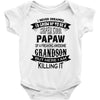 Super Cool Papaw Of A Freaking Awesome Grandson Baby Onesie