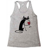 cat and wine Racerback Tank
