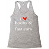 boobs &amp; fast cars Racerback Tank