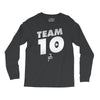 team 10  silver Long Sleeve Shirts