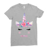 birthday unicorn family series mom Ladies Fitted T-Shirt