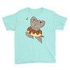 Pusheen the Cat Muscular with Donut Youth Tee