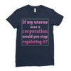If My Uterus Ladies Fitted T-Shirt