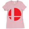 smash bros tribute unisex vinyl Ladies Fitted T-Shirt
