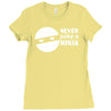 never poke a ninja Ladies Fitted T-Shirt