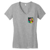 Flower Pocket Women's V-Neck T-Shirt