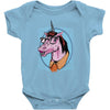 unicorn nerd graphic Baby Onesie