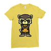 angry raccoon Ladies Fitted T-Shirt