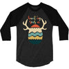 Hunting Season Retro Color 80s Style 3/4 Sleeve Shirt