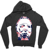 michael myers floral mask Zipper Hoodie