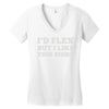 i'd flex but i like this shirt Women's V-Neck T-Shirt