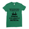 fishing funny Ladies Fitted T-Shirt
