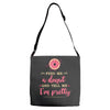 feed me a donut Adjustable Strap Totes
