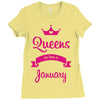 queens are born in january Ladies Fitted T-Shirt