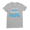 Only the Best Dads get Promoted to Papa Ladies Fitted T-Shirt