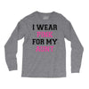 i wear pink for my aunt breast cancer Long Sleeve Shirts