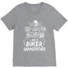 You Cant Scare Me I am Biker Grandfather V-Neck Tee