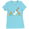 rainbow chainsaw massacre Ladies Fitted T-Shirt