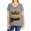 My Son Is Super Awesome His Momma Ladies Curvy T-Shirt