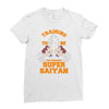 training to be the strongest super saiyan Ladies Fitted T-Shirt