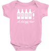 bottles 1965   mens funny Baby Bodysuit