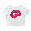 sexy lip biting Crop Top