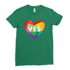 Yes Lgbt Heart Ladies Fitted T-Shirt