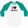 I Love America 3/4 Sleeve Shirt