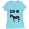 kiss my ass Ladies Fitted T-Shirt