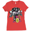 skull biker Ladies Fitted T-Shirt