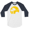 beach silhouette birds sand sunset 3/4 Sleeve Shirt
