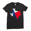 Eroded Texas Map With Flag Ladies Fitted T-Shirt