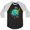 animal polygon around the planet 3/4 Sleeve Shirt