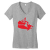 Canada Continent Roots Women's V-Neck T-Shirt