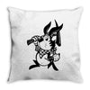 black rabbit Throw Pillow