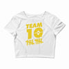 team 10  gold Crop Top