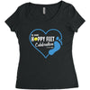 happy feet Women's Triblend Scoop T-shirt