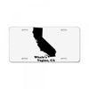 Whale's Vagina CA License Plate