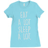 eat a lot sleep a lo Ladies Fitted T-Shirt