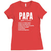 Papa Noun Definition Ladies Fitted T-Shirt